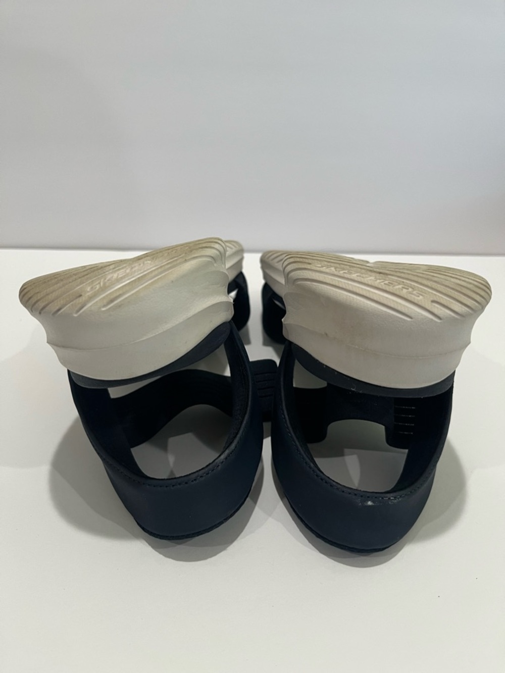 Sketchers Blue Elastic Strap Slip-In Lightweight Cushion Women's Casual Sandals - Picture 10 of 13